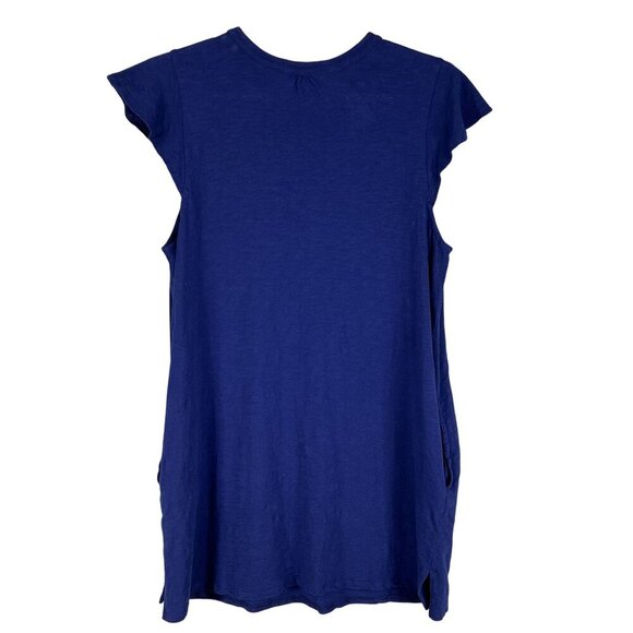 Talbots Womens XL Blue sleeveless Tunic Dress Tassel Tied Pockets Golf Preppy - Picture 8 of 14